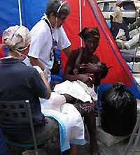 Enfermeras de RJM en Puerto Príncipe después del terremoto de 2010